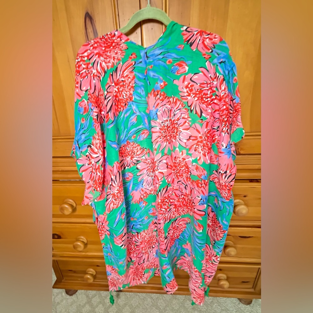 Do Everything in Love Women’s Boho Pink Blue Floral Summer Kimono Cover Up NWT - Picture 2 of 6